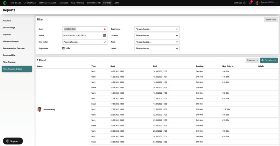 absence.io Time Tracker
